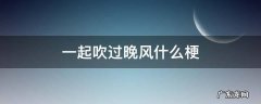 一起吹过晚风什么梗 我吹过你吹过的晚风什么梗