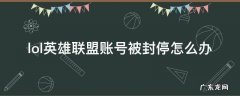 lol英雄联盟账号被封停怎么办 英雄联盟账号封停怎么解决