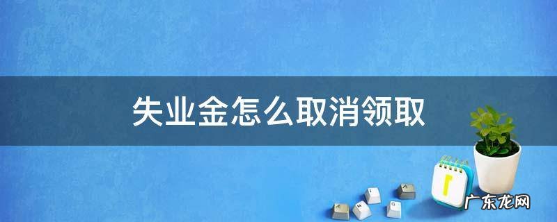 失业金怎么取消领取 失业金如何取消领取