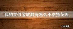 我的支付宝收款码怎么不支持花呗 我的支付宝收款码怎么不支持花呗大额