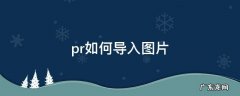 pr如何导入图片素材 pr如何导入图片