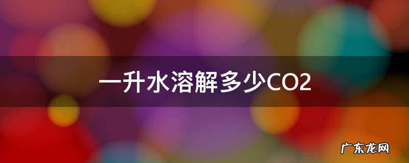 一升水溶解多少CO2 一升水溶解多少氨气