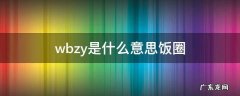 wbzy是什么意思饭圈 wbzy是谁