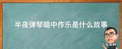 半夜弹琴暗中作乐是什么故事 半夜弹琴暗中作乐是什么意思