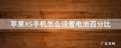 苹果XS手机怎么设置电池百分比
