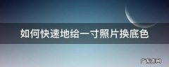 一寸照片怎么换背景颜色 如何快速地给一寸照片换底色