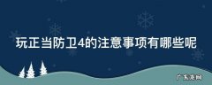 玩正当防卫4的注意事项有哪些呢 玩正当防卫4的注意事项有哪些呢英语