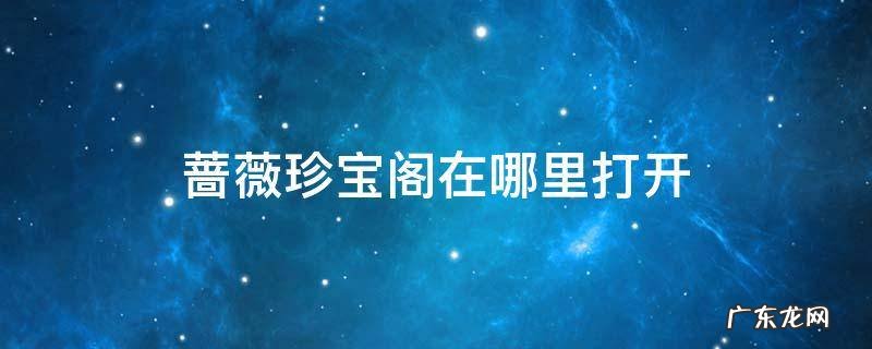 蔷薇珍宝阁在哪个地方 蔷薇珍宝阁在哪里打开