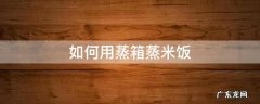 如何用蒸箱蒸米饭 蒸箱米饭怎么蒸