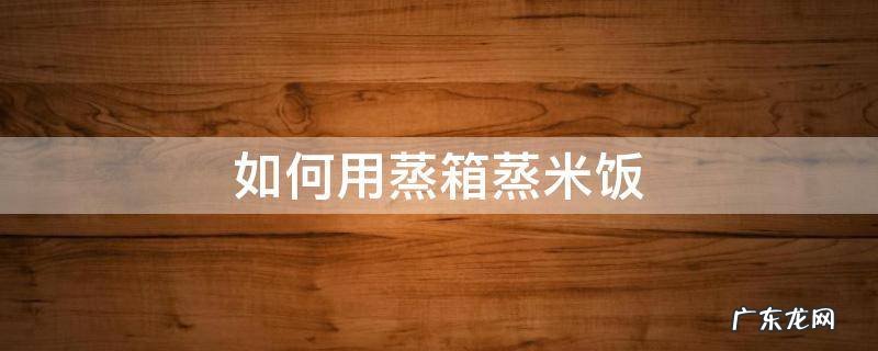 如何用蒸箱蒸米饭 蒸箱米饭怎么蒸