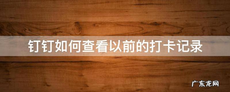 钉钉怎么查之前的打卡记录 钉钉如何查看以前的打卡记录