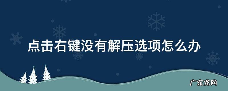 有解压软件,但是右键没有 点击右键没有解压选项怎么办