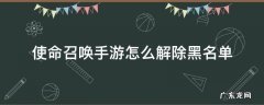 使命召唤如何解除黑名单 使命召唤手游怎么解除黑名单