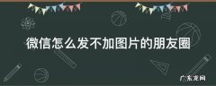如何发微信朋友圈不加图片 微信怎么发不加图片的朋友圈
