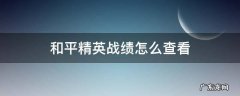 如何查看和平精英战绩 和平精英战绩怎么查看