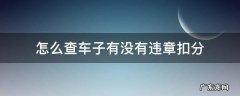 怎么查车子有没有违章扣分 如何查询自己的车有没有违章扣分
