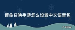 使命召唤手游在哪里设置语言 使命召唤手游怎么设置中文语音包