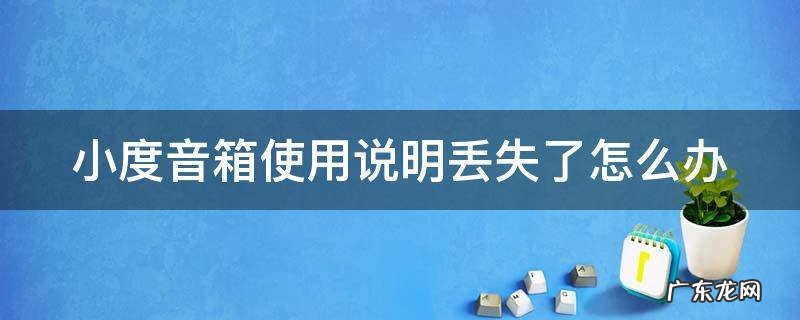 小度音箱丢了能找回么 小度音箱使用说明丢失了怎么办