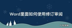 Word里面如何使用修订审阅 如何使用审阅中的修订
