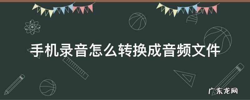 手机录音怎么转换成音频文件 手机录音怎么转换成文件格式