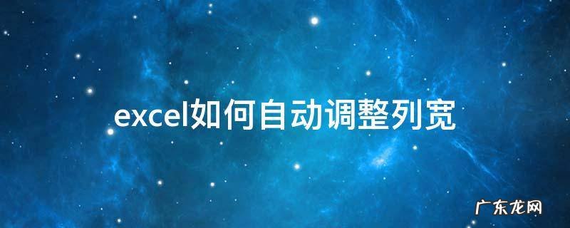excel如何自动调整列宽 excel如何自动调整列宽和行高快捷键