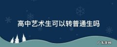 高中转艺术生可以有哪些 高中艺术生可以转普通生吗