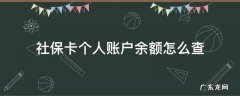 社保卡个人账户余额怎么查 社保卡个人账户余额怎么查不了了
