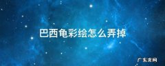 巴西龟彩绘怎么弄掉 巴西龟画的图案怎么去掉
