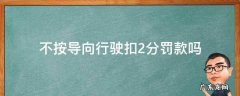 不按导向行驶扣2分罚款吗2021年贵州 不按导向行驶扣2分罚款吗