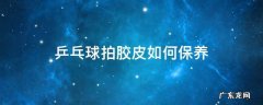 乒乓球胶皮用什么保养 乒乓球拍胶皮如何保养