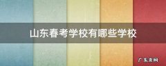 山东春考的学校 山东春考学校有哪些学校