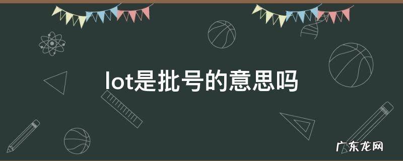 lot是批号的意思吗 lot是批号么