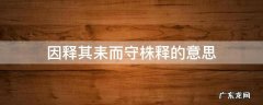 因释其耒而守株释的意思是什么 因释其耒而守株释的意思