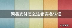 网易支付怎么注销实名认证 网易支付怎么注销实名认证只要扫脸吗