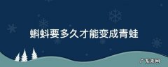 小蝌蚪要多久才能变成青蛙? 蝌蚪要多久才能变成青蛙