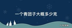 来一份青团多少克 一个青团子大概多少克