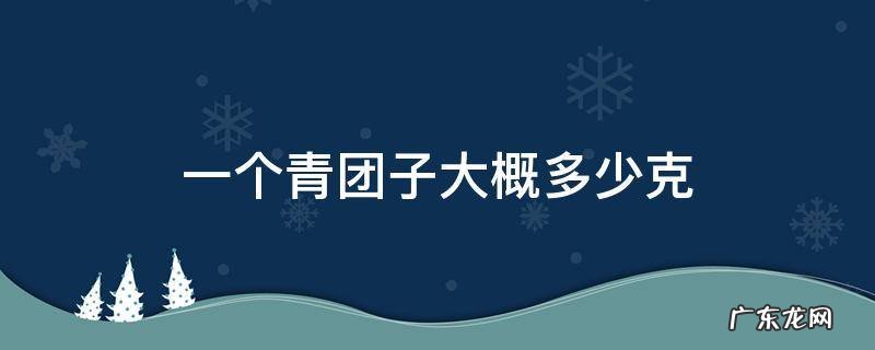 来一份青团多少克 一个青团子大概多少克