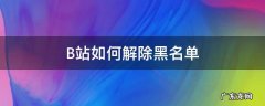 B站如何解除黑名单 B站怎么移除黑名单