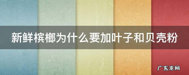 槟榔为什么加娄叶和贝壳粉 新鲜槟榔为什么要加叶子和贝壳粉