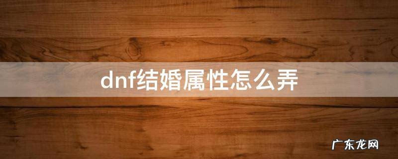 dnf结婚属性怎么弄 dnf结婚属性怎么弄满:dnf婚房属性怎么整满