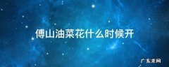 傅山油菜花什么时候开 淄博傅山油菜花什么时候开