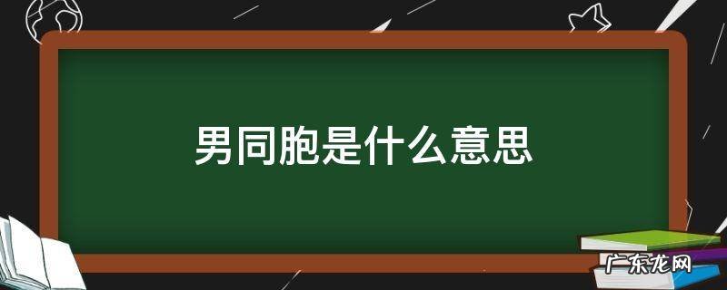 男同胞是什么意思 男同胞指的是什么意思