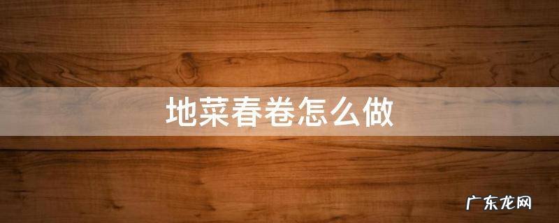 地菜春卷怎么做 地菜春卷怎么做?