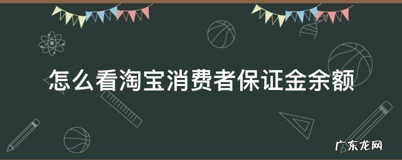 怎么看淘宝消费者保证金余额 淘宝消费者保证金在哪里查看