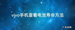 vivo手机查看电池寿命方法 VIVO手机怎么看电池寿命