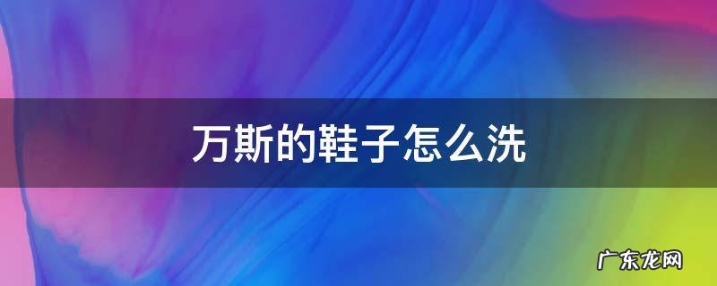 怎样洗万斯鞋 万斯的鞋子怎么洗