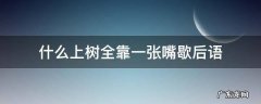 什么上树全靠一张嘴歇后语 什么上树全靠一张嘴