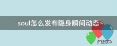 soul怎么发布隐身瞬间动态 soul如何发布隐身动态
