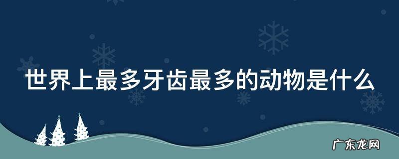 世界上最多牙齿最多的动物是什么 世界上最多牙齿最多的动物是什么?