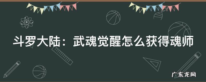 斗罗大陆武魂觉醒魂师攻略 斗罗大陆:武魂觉醒怎么获得魂师